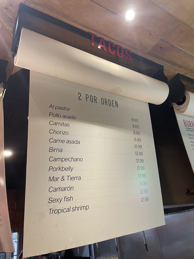 Sr de los Tacos Doral Menu - Image 1